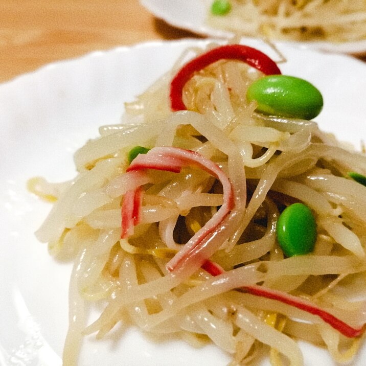 レンジで！もやしとカニカマと枝豆のナムル